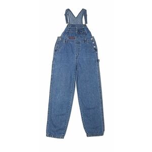 Women's SQZ Squeeze Y2K Vintage Blue Denim Bib Overalls Jeans Size Medium